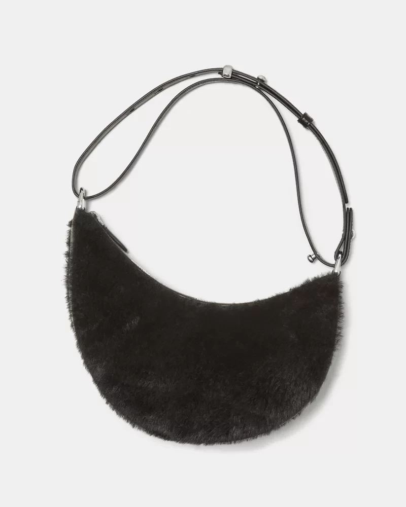 Duo Shearling Bear Crossbody Bag