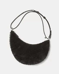 Duo Shearling Bear Crossbody Bag