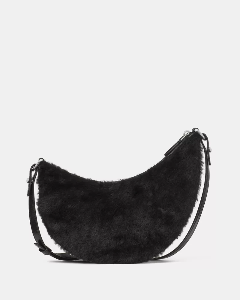 Duo Shearling Bear Crossbody Bag