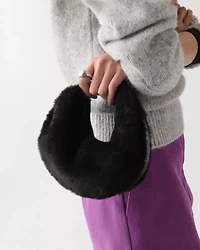 Duo Shearling Bear Crossbody Bag