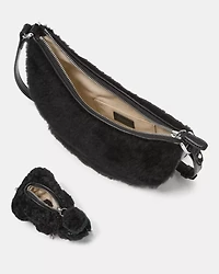 Duo Shearling Bear Crossbody Bag