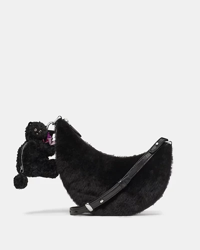 Duo Shearling Bear Crossbody Bag