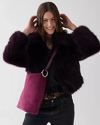 Halo Suede Bucket Bag