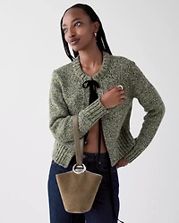 Halo Suede Mini Bucket Bag