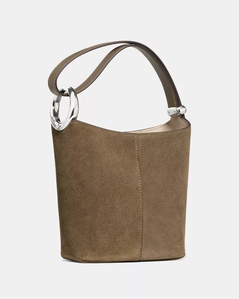 Halo Suede Mini Bucket Bag
