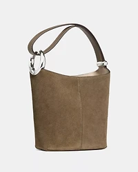 Halo Suede Mini Bucket Bag
