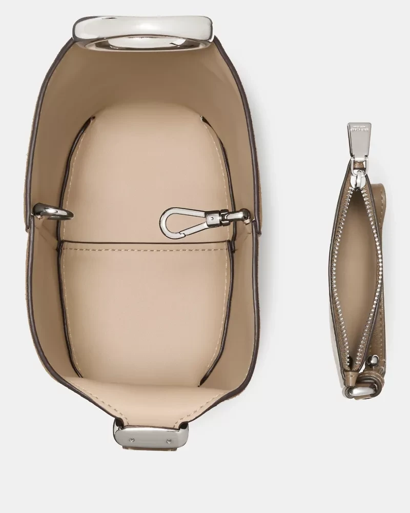 Halo Suede Mini Bucket Bag