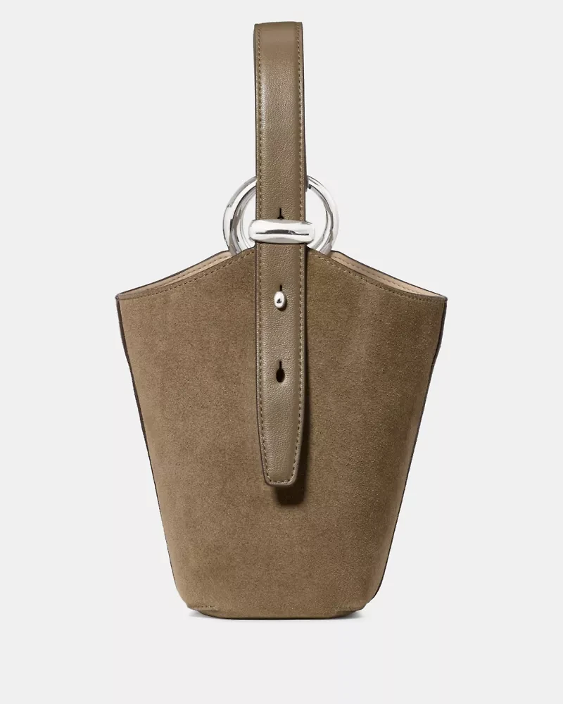 Halo Suede Mini Bucket Bag