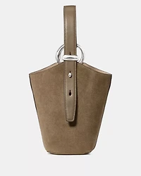 Halo Suede Mini Bucket Bag