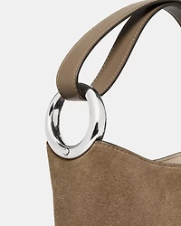 Halo Suede Mini Bucket Bag