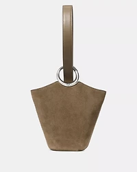 Halo Suede Mini Bucket Bag