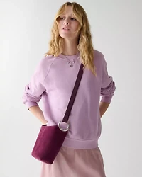 Halo Suede Mini Bucket Bag