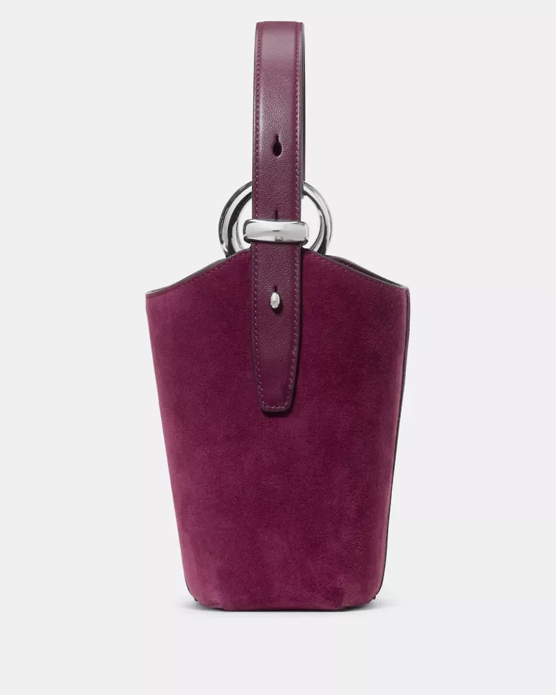 Halo Suede Mini Bucket Bag