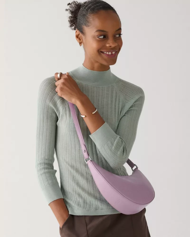 Duo Glazed Leather Crossbody Bag