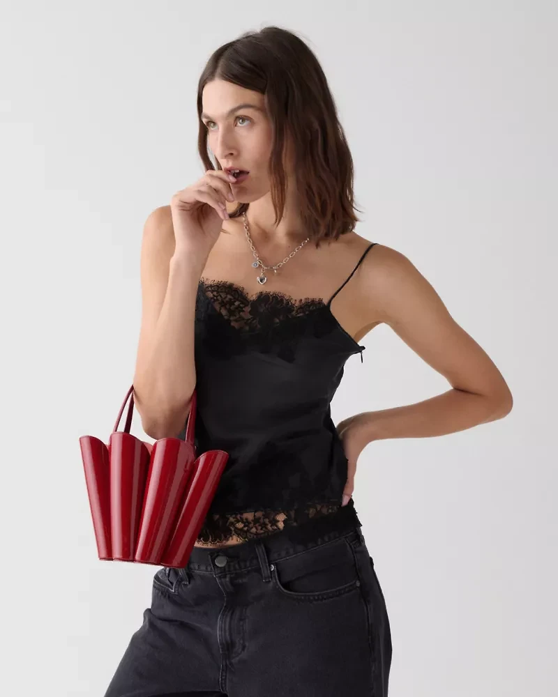 The Patent Spade Flower Bucket Bag