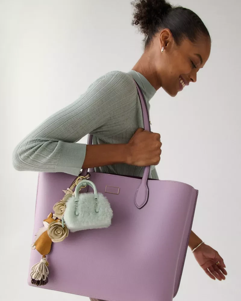 Charmed Shearling Nano Carryall Bag Charm