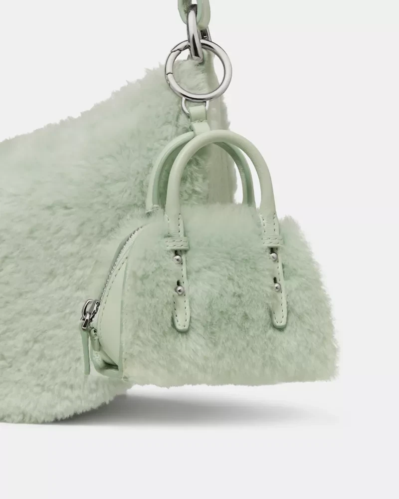 Charmed Shearling Nano Carryall Bag Charm
