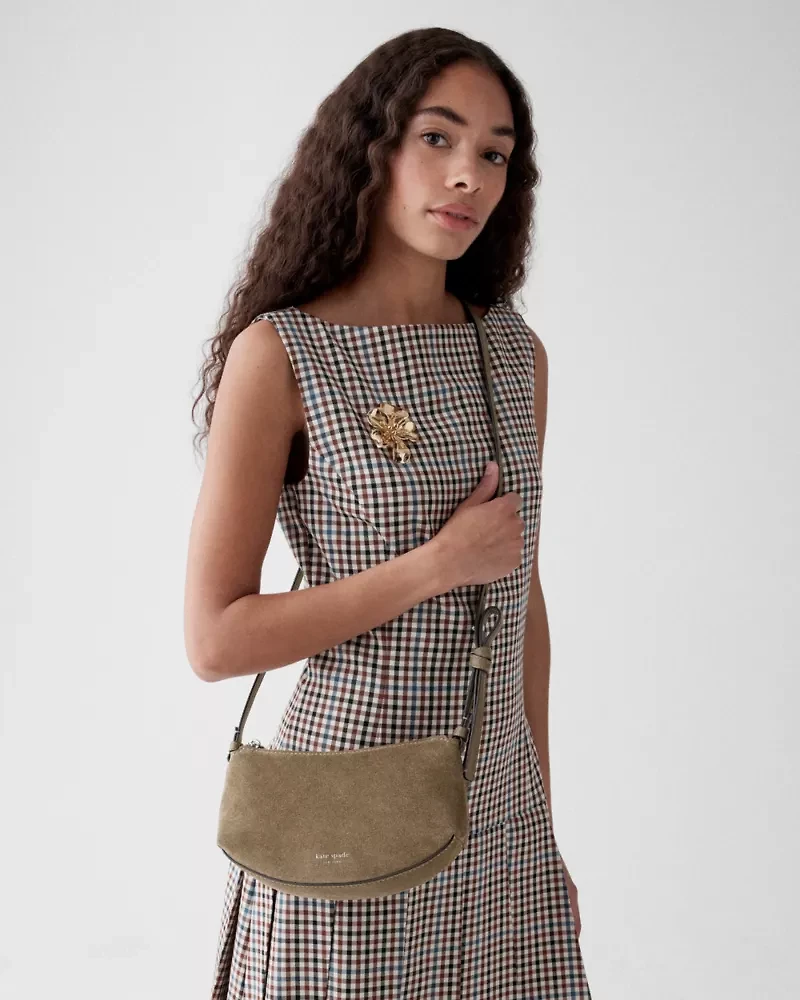Loop Suede Crossbody Bag