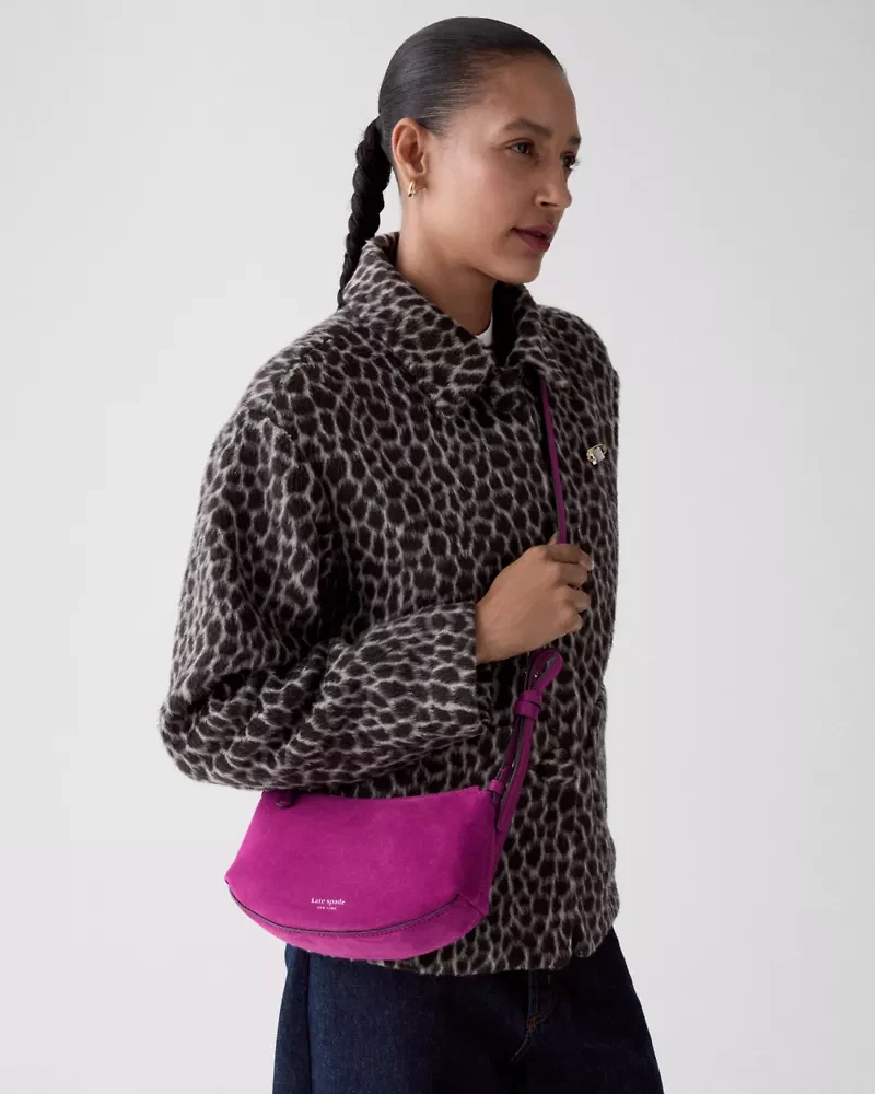 Loop Suede Crossbody Bag