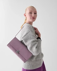 Deco Glazed Leather Soft Shoulder Bag