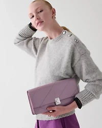 Deco Glazed Leather Soft Shoulder Bag