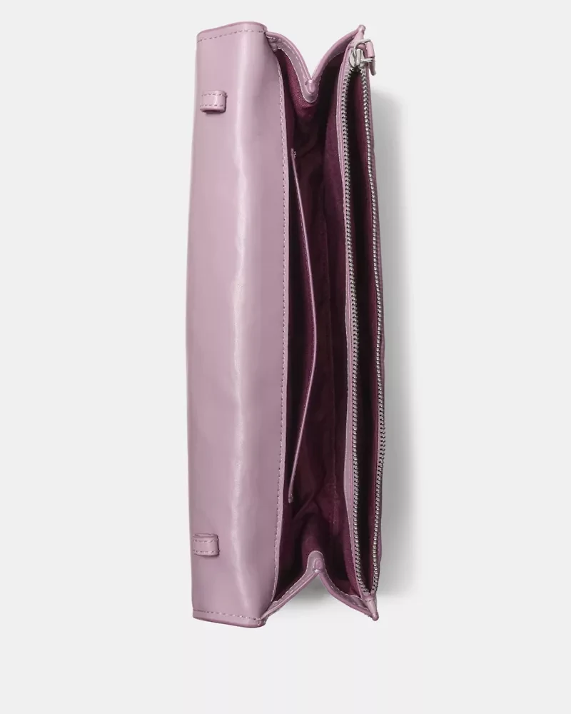 Deco Glazed Leather Soft Shoulder Bag