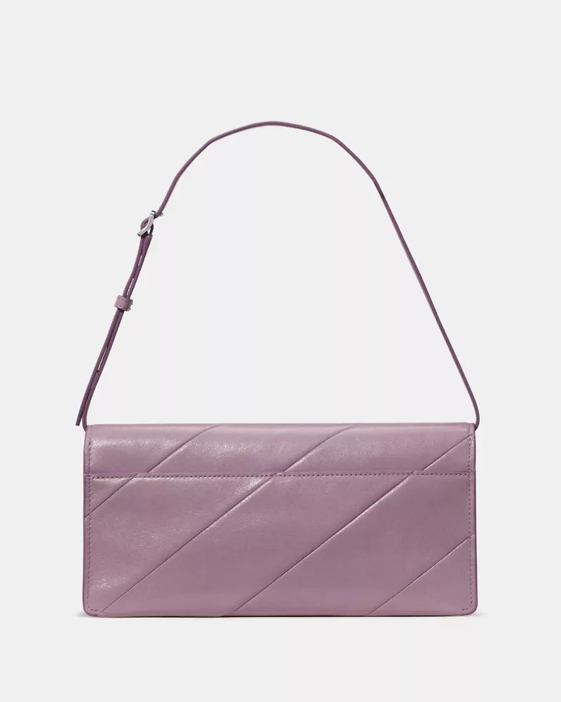 Deco Glazed Leather Soft Shoulder Bag