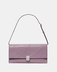 Deco Glazed Leather Soft Shoulder Bag