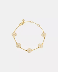 Spade Flower Pave Scatter Bracelet