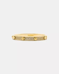 Spade Flower pave hinge bangle