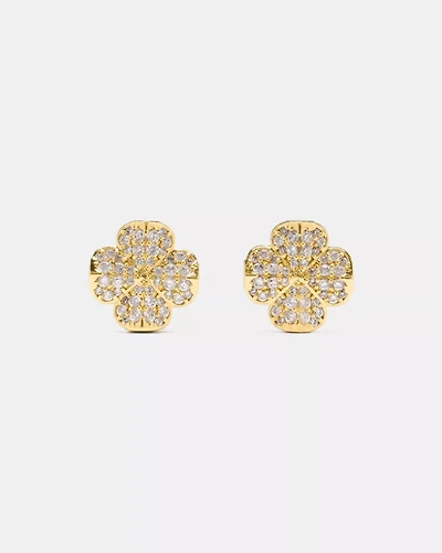 Spade Flower pave studs