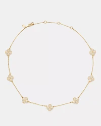 Spade Flower Pave Scatter Necklace