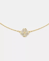 Spade Flower Pave Scatter Necklace