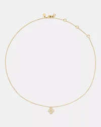 Spade Flower Pave Mini Pendant