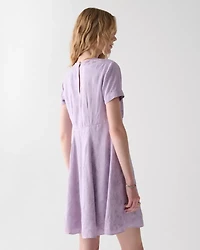 Fluid Jacquard Empire Waisted Mini Dress