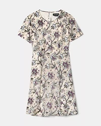 Satin Devore Empire Waisted Mini Dress