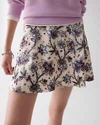 Satin Devore Mini Skirt