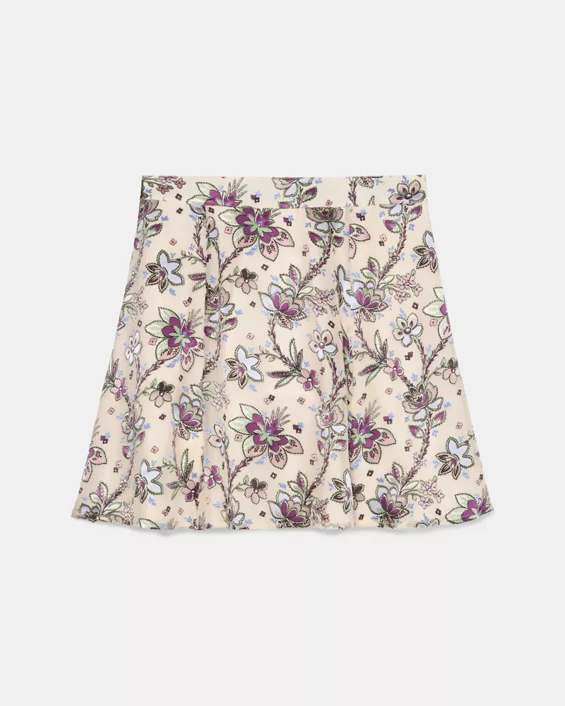 Satin Devore Mini Skirt