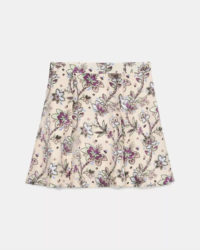 Satin Devore Mini Skirt