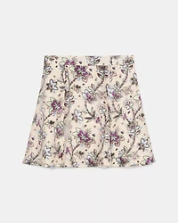 Satin Devore Mini Skirt