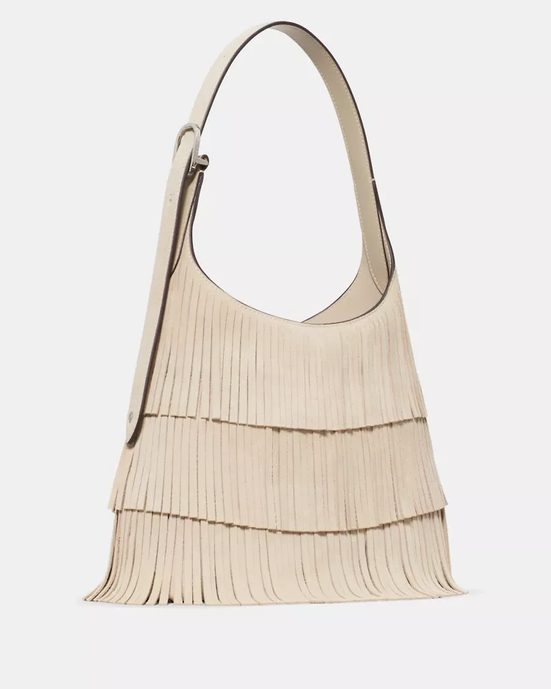 454 Suede Fringe Small Shoulder Bag
