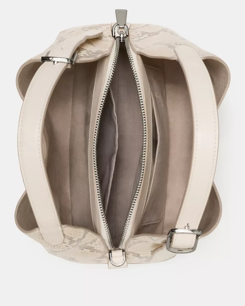 Deco Snake Embossed Crossbody Tote Bag