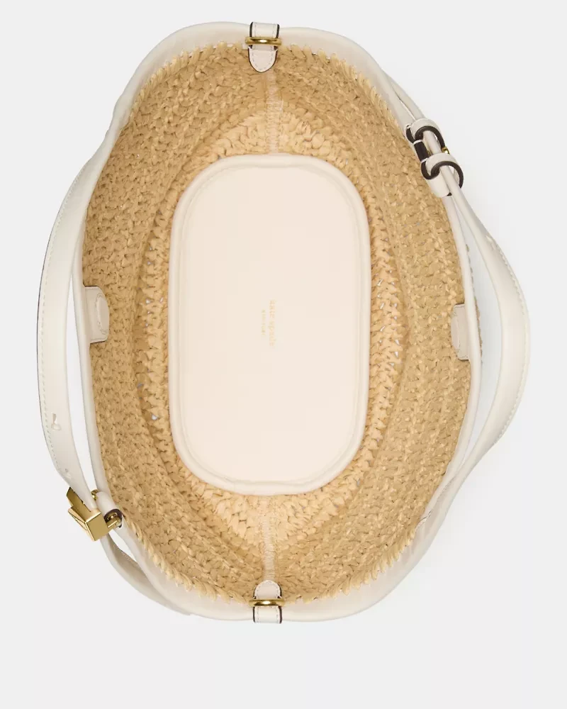 Deco Straw Small Tulip Tote Bag