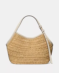 Deco Straw Small Tulip Tote Bag