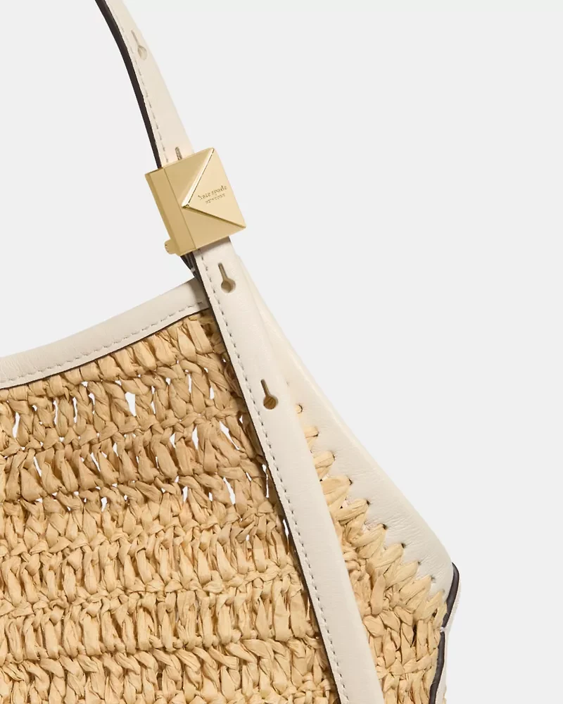 Deco Straw Small Tulip Tote Bag