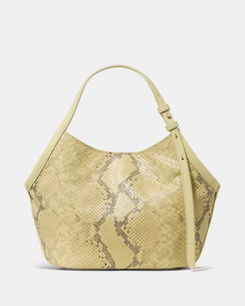Deco Snake Embossed Small Tulip Tote Bag