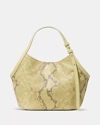 Deco Snake Embossed Small Tulip Tote Bag