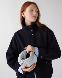 Duo Snake Embossed Crossbody Bag