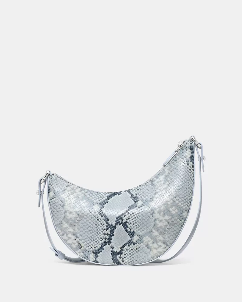 Duo Snake Embossed Crossbody Bag