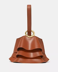 Halo Pleated Wave Mini Bucket Bag